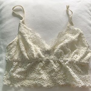 Aerie cream longline bralette